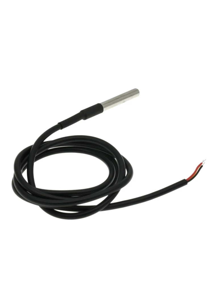 Kit Technique de Capteur de Température DS18B20, Câble de Capteur Numérique Étanche de 100cm, Adaptateur de Terminal de Sonde en Acier Inoxydable pour Ardu37