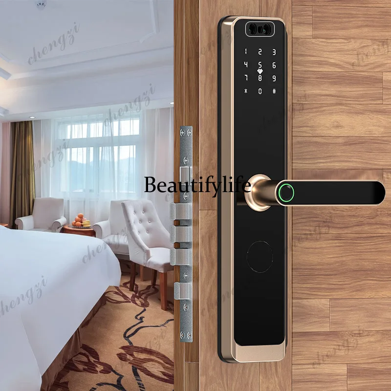 3D facial recognition lock ttlock apartment graffiti APP fingerprint password lock