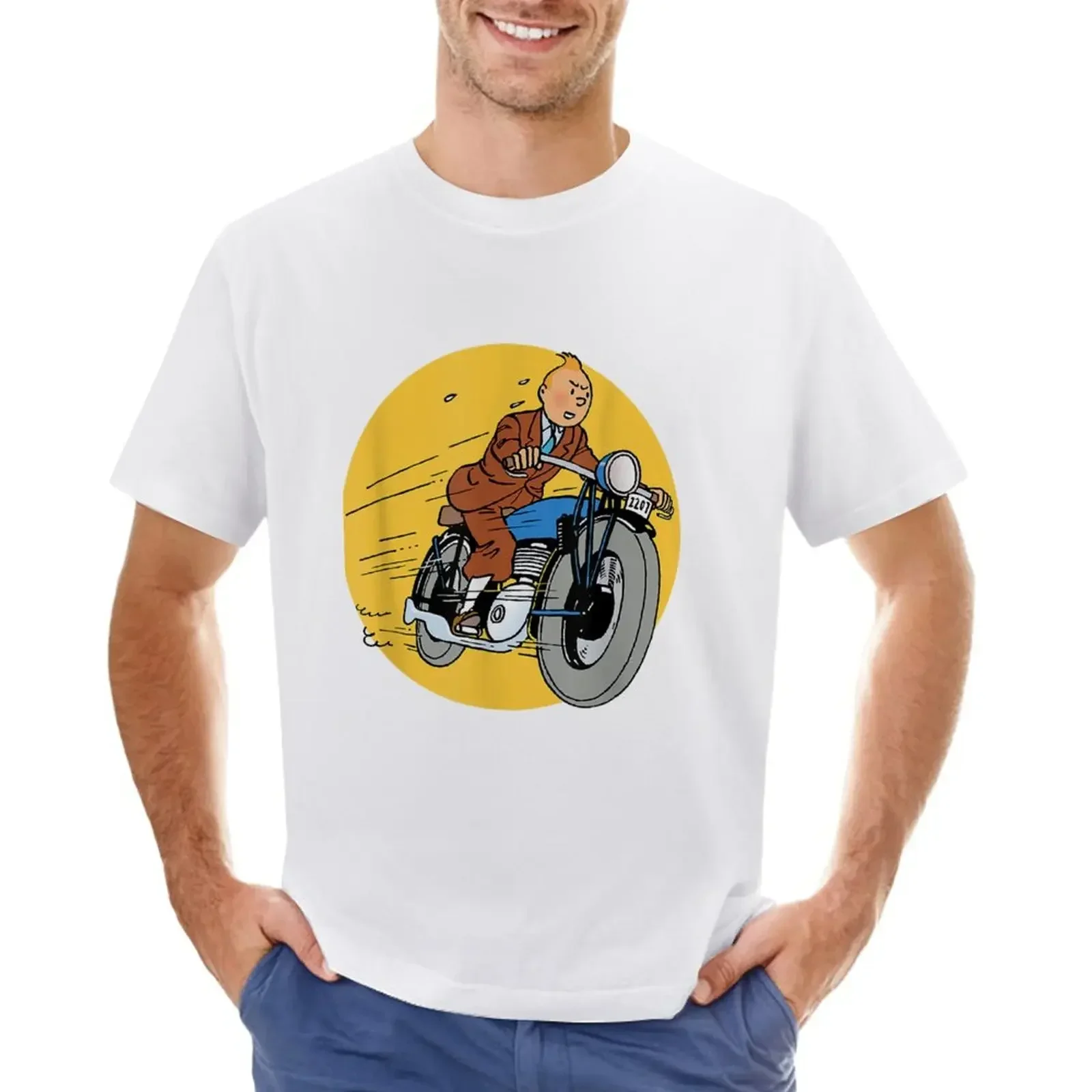 Tin-Tin Adventure T-Shirt man clothes mens t shirts casual stylish manga vintage anime clothing oversized t shirt men clothing.