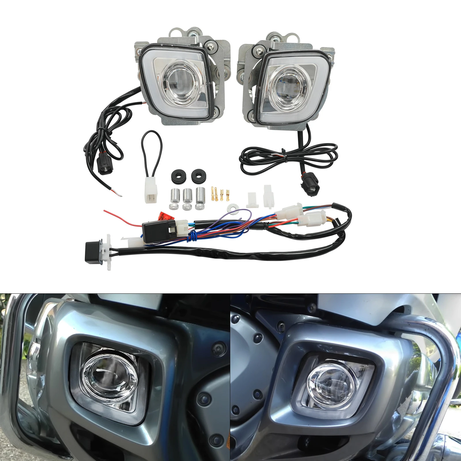 

EU QUALITY Motorcycle LED Turn Signal Driving Fog Light For Honda Valkyrie 1800 2014-2015 Gold Wing F6B 2013-17 GL1800 2012-2017
