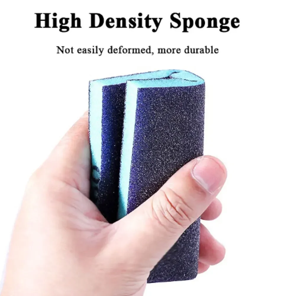 Cleanable Sandpaper Pads Flexible Sponge Blue Brown Foam Sandpaper Aluminum Oxide Material Efficient Performance