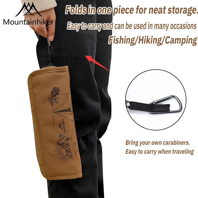 Mountainhiker camping portable folding stool ultra-light aluminum alloy storage chair mini fishing chair picnic light furniture