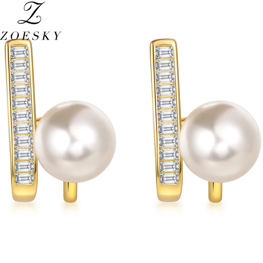 

Zoesky Exquiste 8mm Pearl Stud Earrings 925 Sterling Sliver Handpicked Pearl Earring For Women Wedding Party Jewelry Wholesale