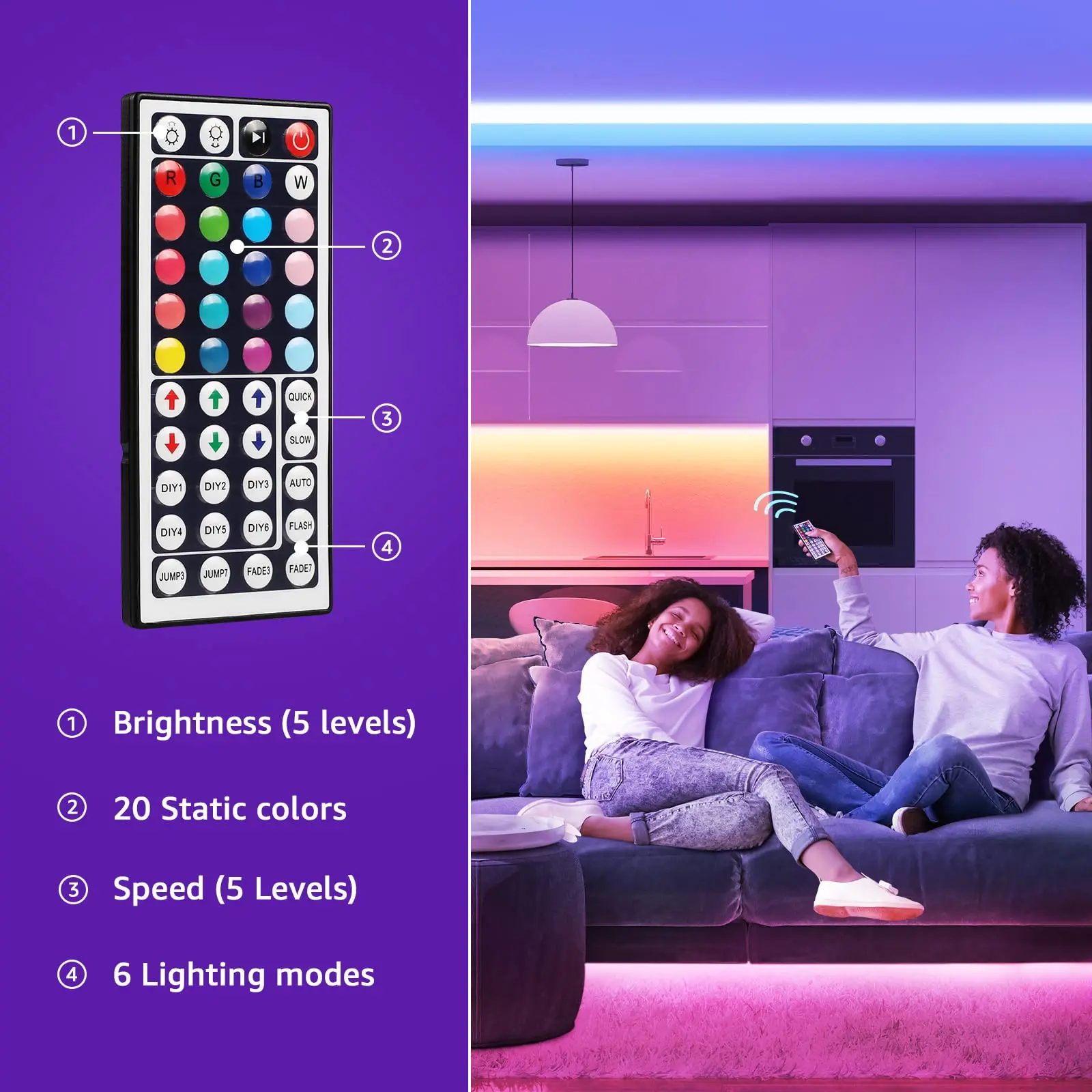 Imagem -03 - Tira Conduzida para a Decoração do Quarto tv Backlight Bluetooth Remoto Led 1m 2m 3m 4m 5m Rgb Fita Led Luz de Tira 5050 Cores para o Natal