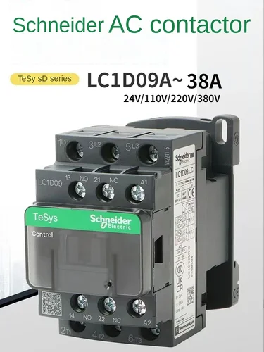 Imagen 2 del producto Nueva versión Schneider negra Contactor de tres polos LC1D09 LC1D12 LC1D18 LC1D25 LC1D32 LC1D38 24V 110V 220V 380V producto Original