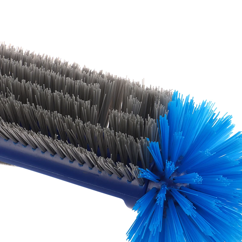 Semi-spherical Bristles Pool Tile Scrubber Brush Aluminum Handle Swimming Pool Brush Head With Corner Cleaning Brush