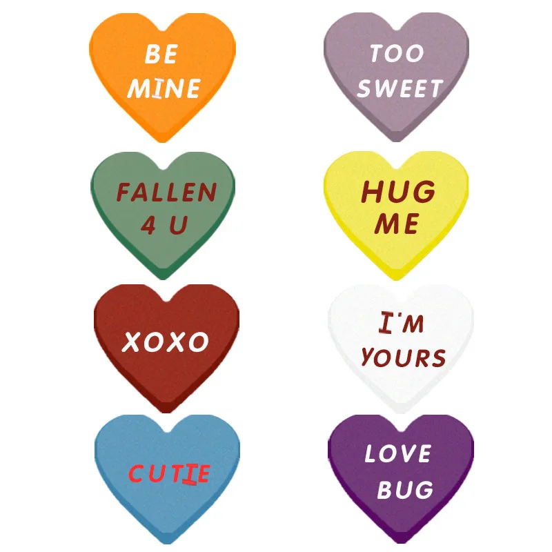 100-500pcs Heart Shaped Love Stickers Seal Label For Valentine's Day Gift Package Stationery Sticker Wedding Party Supplies