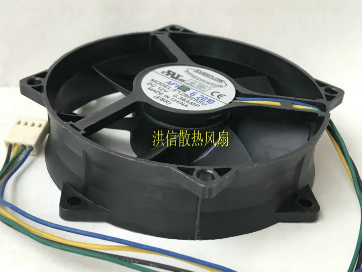 EverCool F129025SU12V DC 12V 0.38AMP 90x90x25mm ventilador de refrigeración de servidor de 4 cables