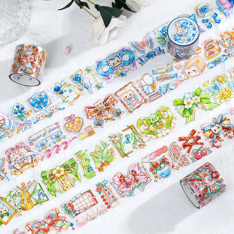 1pcs/1lot Decorative Adhesive tapes Cat Peach Jewelry Set Scrapbooking DIY Scrapbooking Stickers