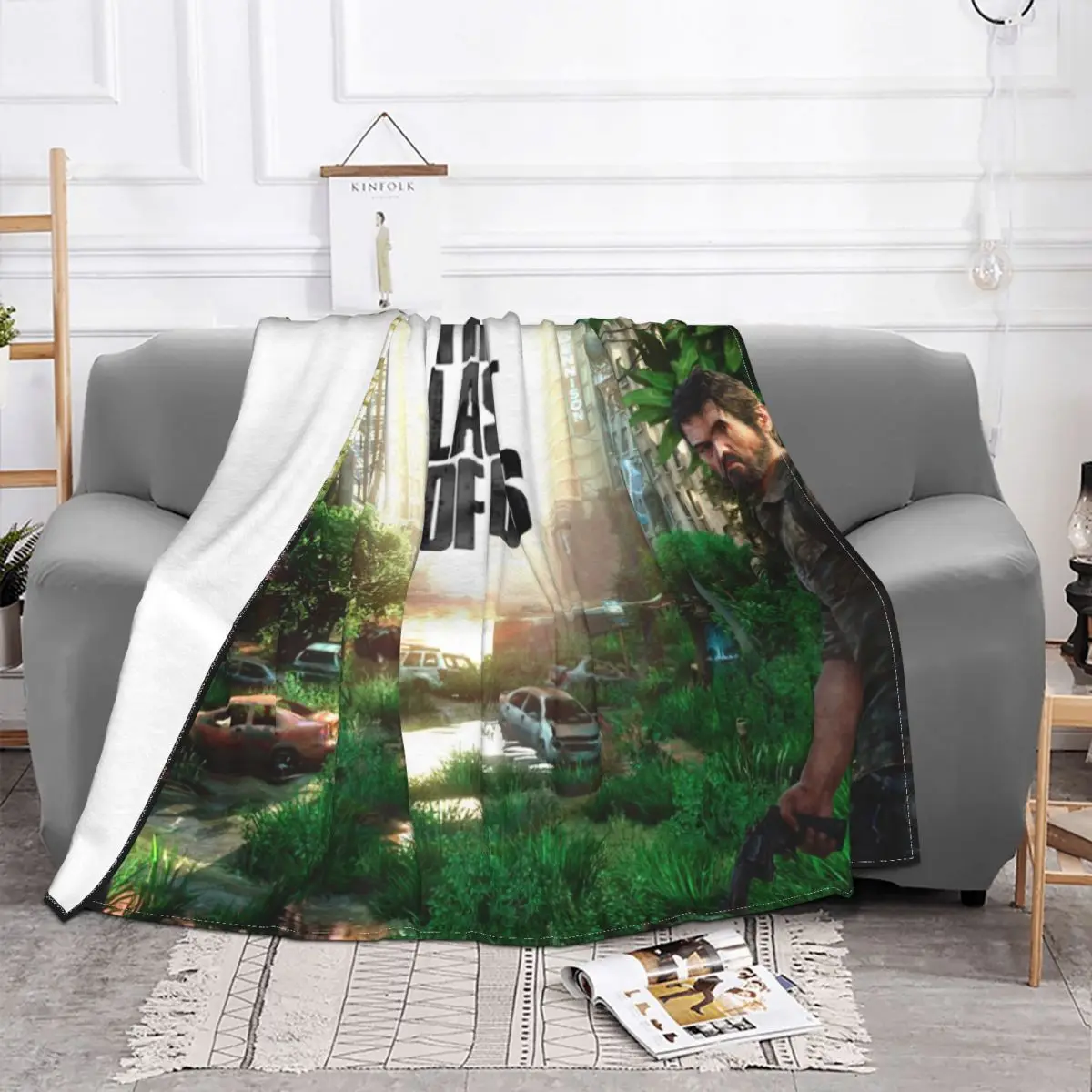 The Last Of Us Joel Flannel Blanket Horror Game Ellie Funny Throw Blanket for Bed Sofa Couch