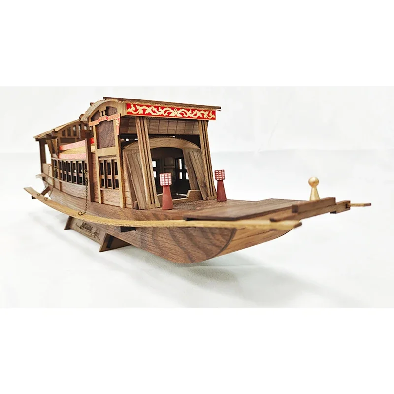 Wooden 1/72 Nanhu Red Boat Kit Ancient Passenger Ship Model Ornaments Static Ship Model Collection Gift Ship Model Yacht Kit