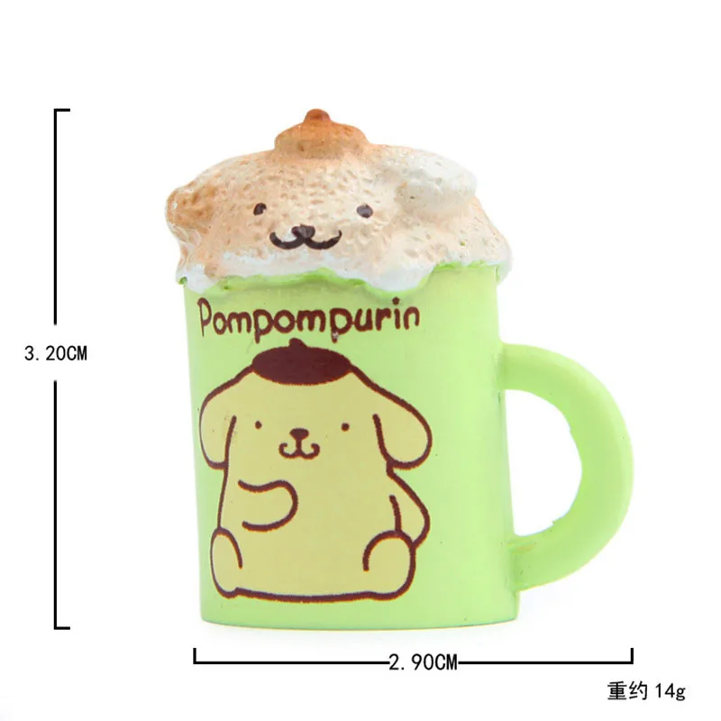 Cute Cartoon Kawaii Sanrioed Anime Pompompurin Gourmet Version Game Resin DIY Micro Multi Meat Landscape Doll Children Gift Toys