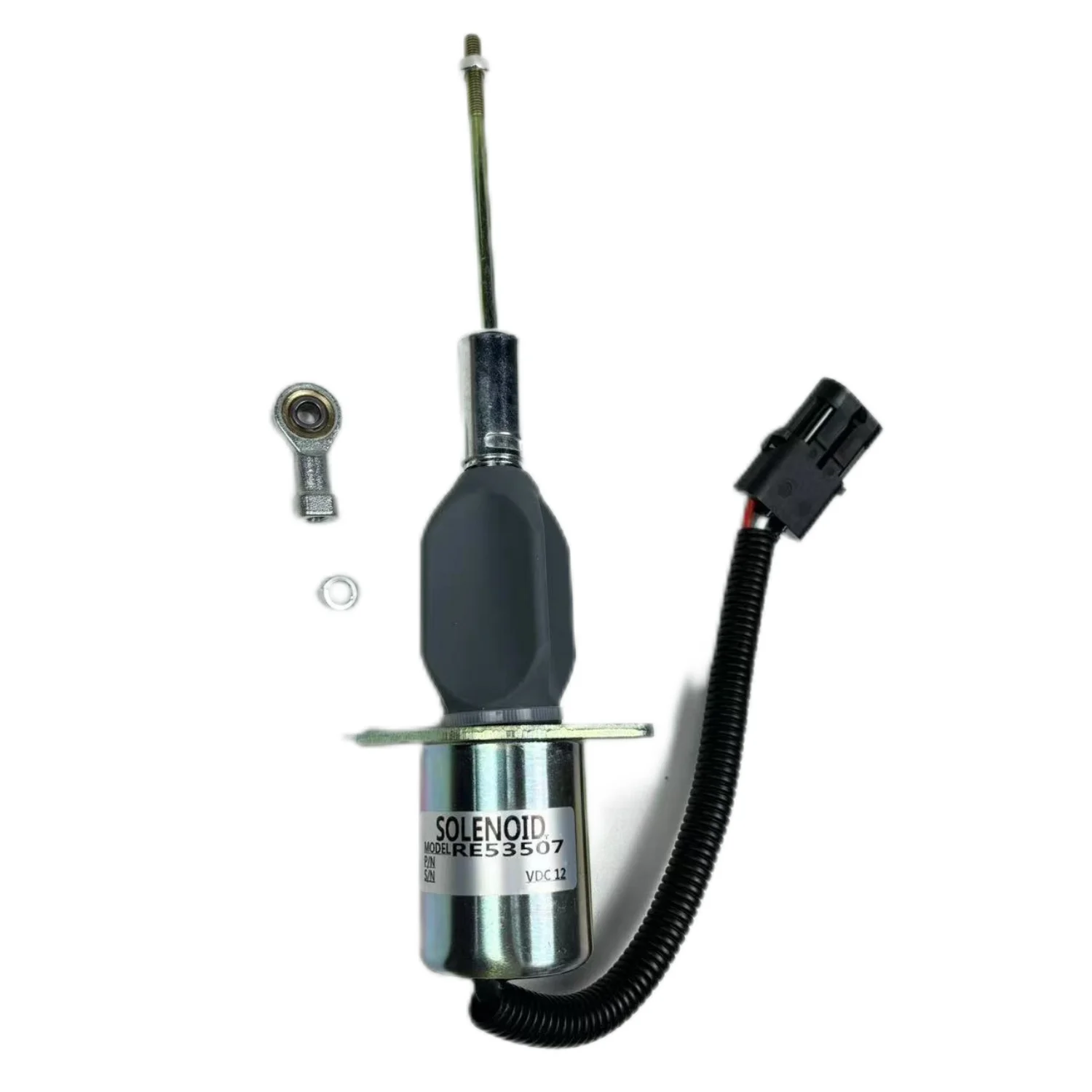 12V Fuel Shutoff Solenoid RE53507 For John Deere Tractor 4555 4560 4755 4760 4955 4960 8560 8760 8960 High Quality