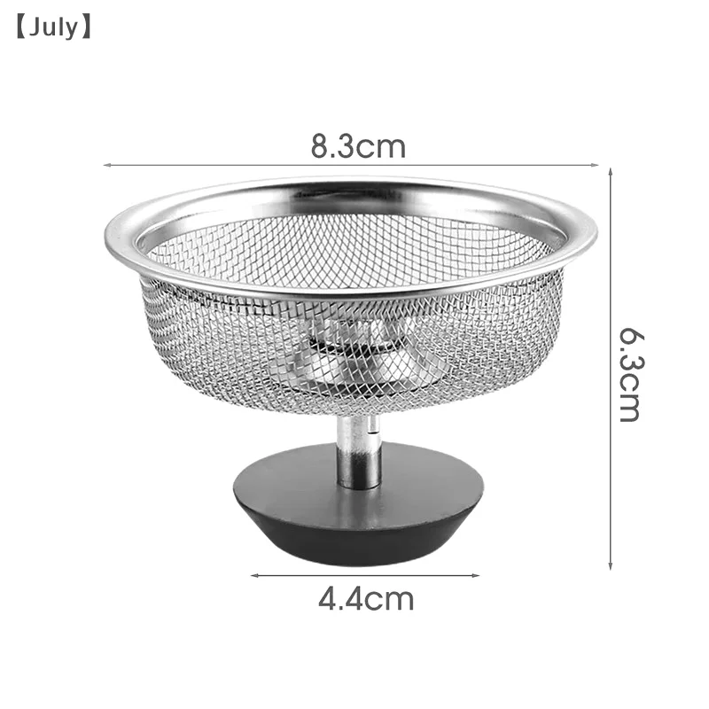 1Pcs Stainless Steel Kitchen Sink Filter Mesh Bathroom Floor Drains Catcher Sink Sewer Strainers Waste Drain Hole Filter