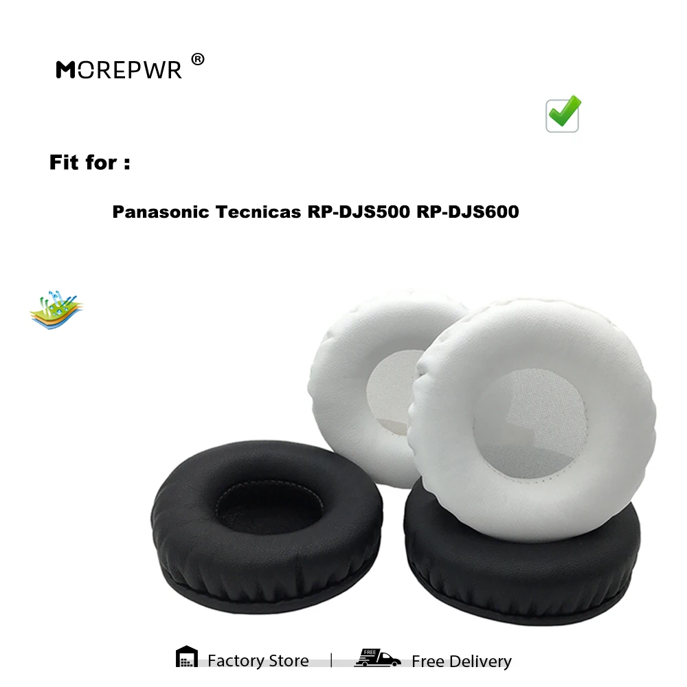 

Morepwr New Upgrade Replacement Ear Pads for Panasonic Tecnicas RP-DJS500 RP-DJS600 Headset Parts Leather Cushion Velvet Earmuff