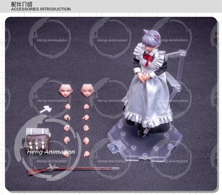 

spot goods New Product God Cat Beat HASUKI Original Pocket Art 1/12 Musketeer Ficchizi Buyi Mobile Finished Figure Doll