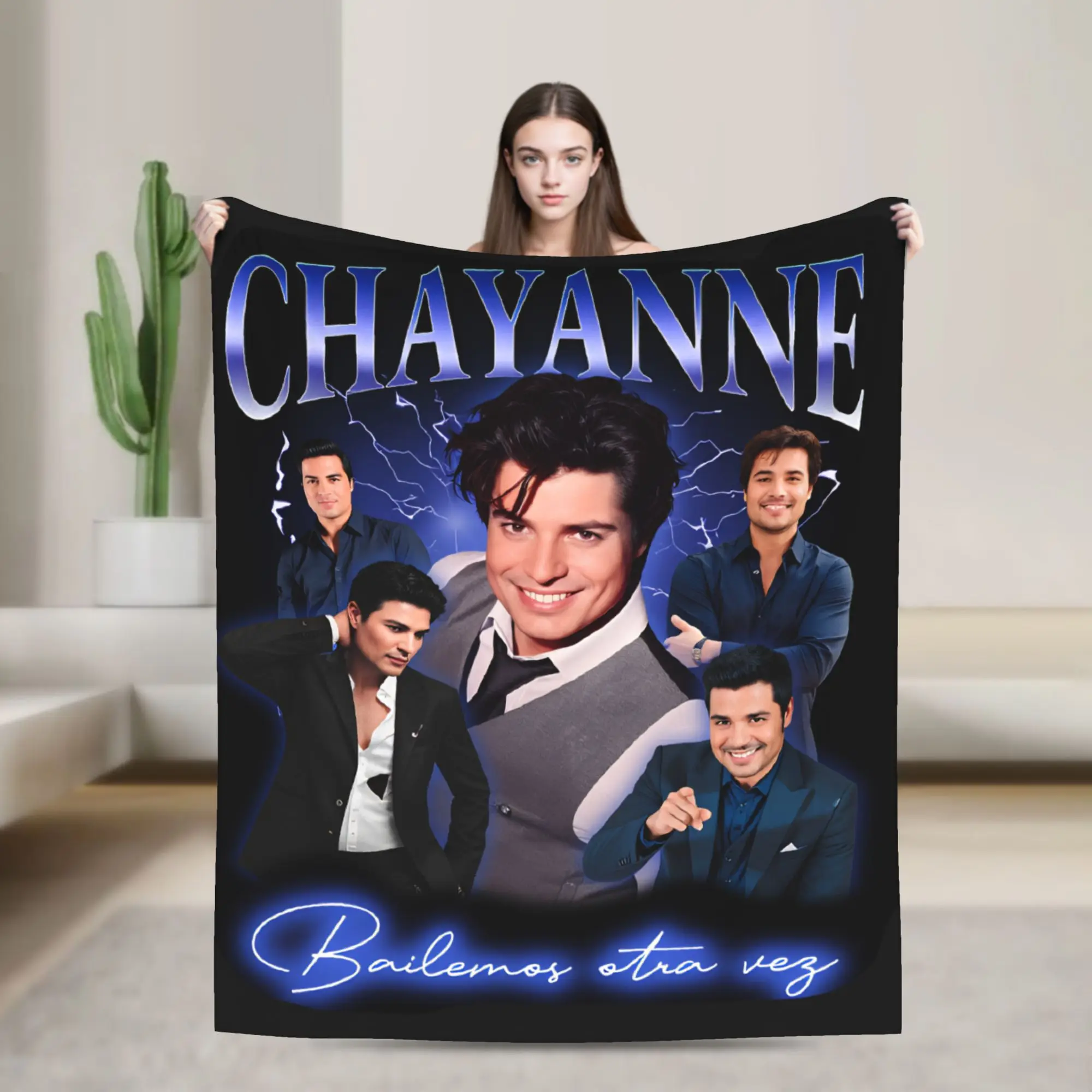 Chayanne Singer Warm Soft Blanket  Camping Plush Throw Blanket Funny Outdoor Flannel Bedspread Sofa Bed Cover