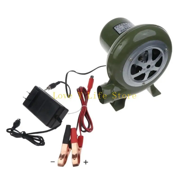 L74C 12V 30W/60W/100W BBQ منفاخ قابلة للتعديل السرعة المحمولة مشتركة مدخنة الفحم المحمولة