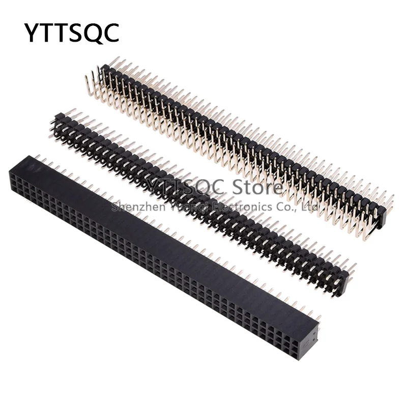 1pcs 2.54mm 3*40P three-row male and female 3x40 separate PCB pin connector pin row 3x40p gold-plated feet 90-degree bent header