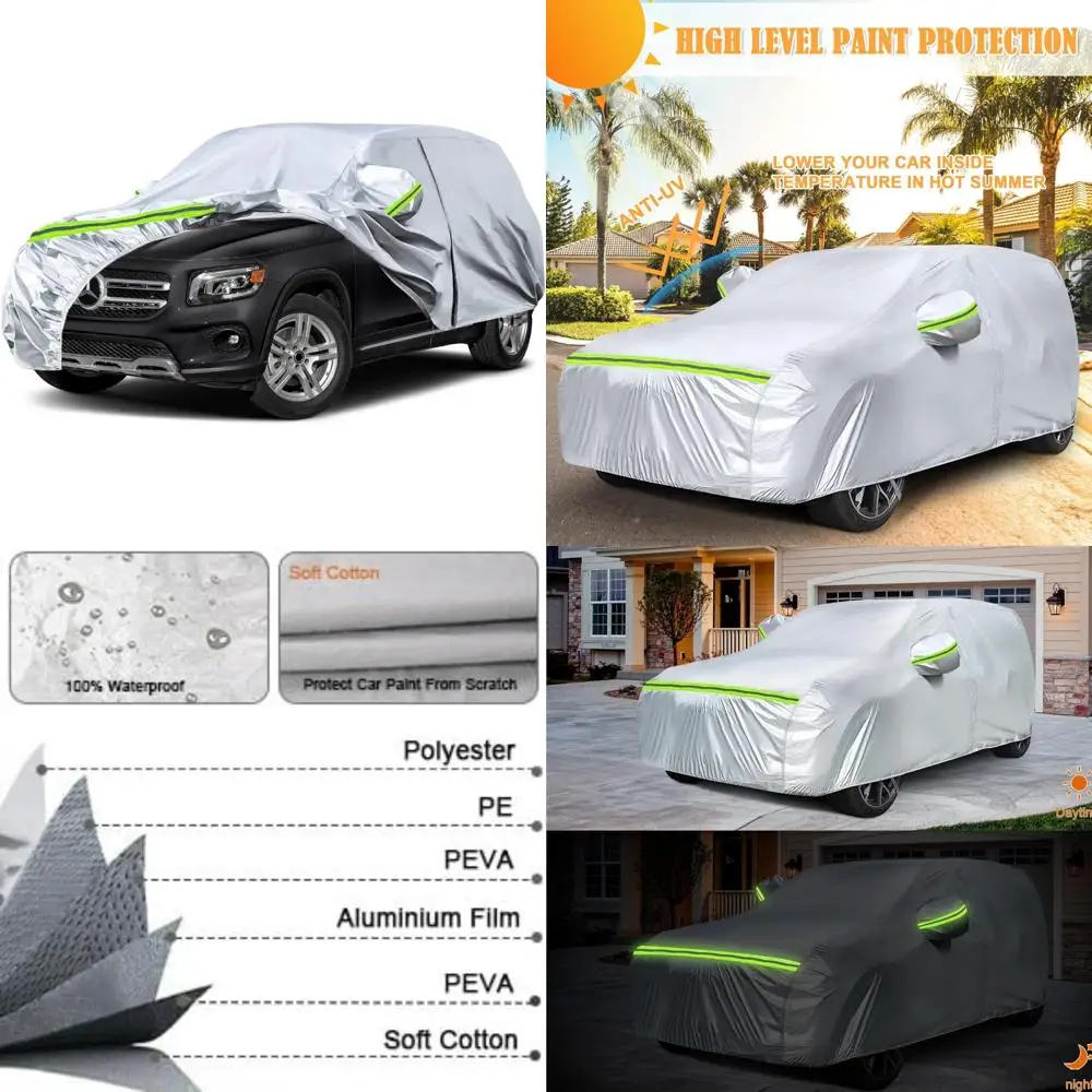

All-Weather 6-Layer Silver Custom-Fit Car Cover with Zipper for 2019-2025 GLB Models