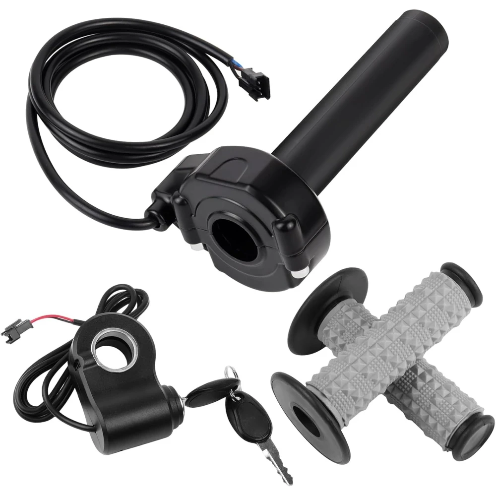 

Universal 22mm Full Twist Throttle Grip Kit with Ignition Switch & Key for Ridstar Q20/H20 Pro/Surron E-Bike Scooter Plug & Play