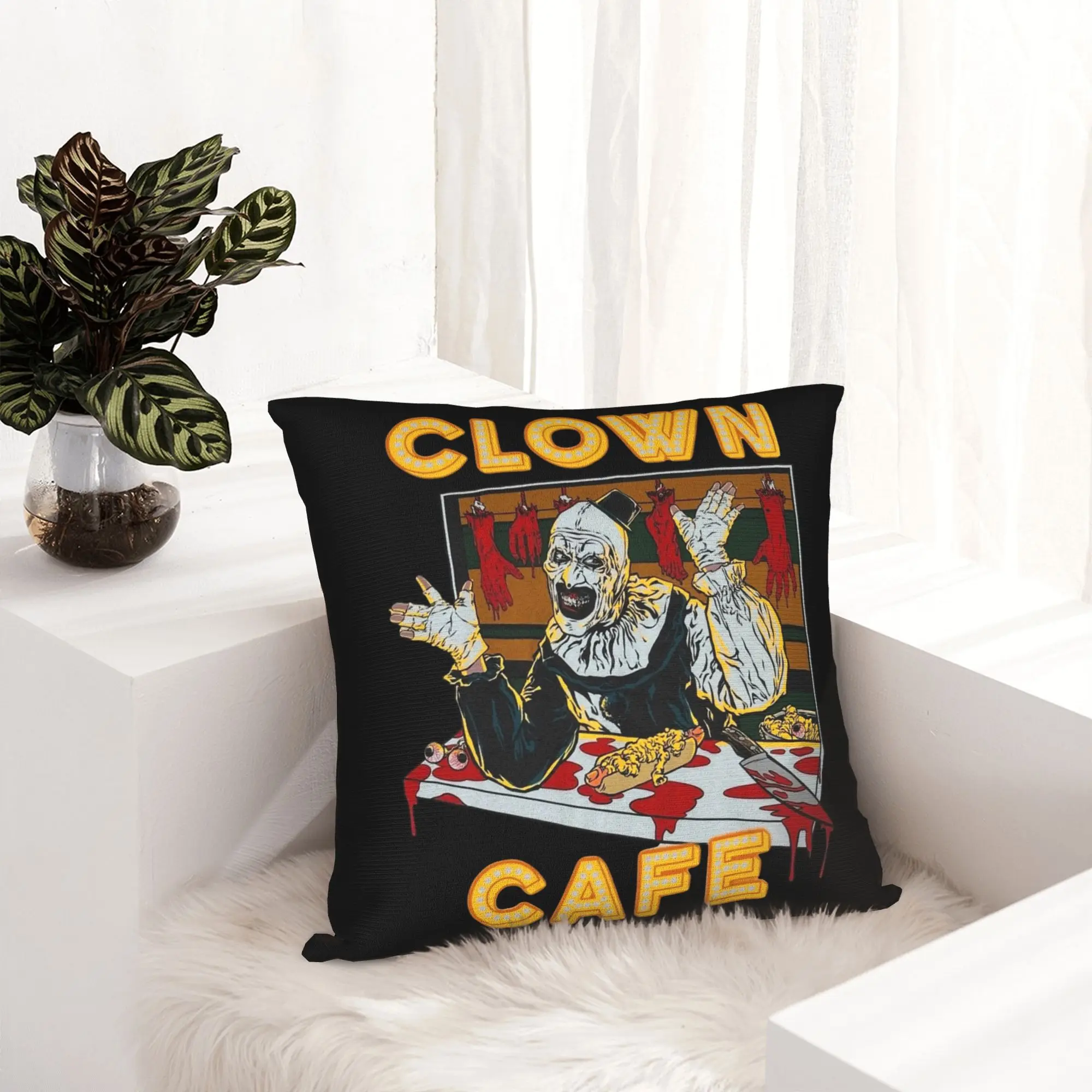 Terrifiers Art The Clown Pillowcase Soft Cushion Cover Decorative Halloween Pillow Case Cover Home Square