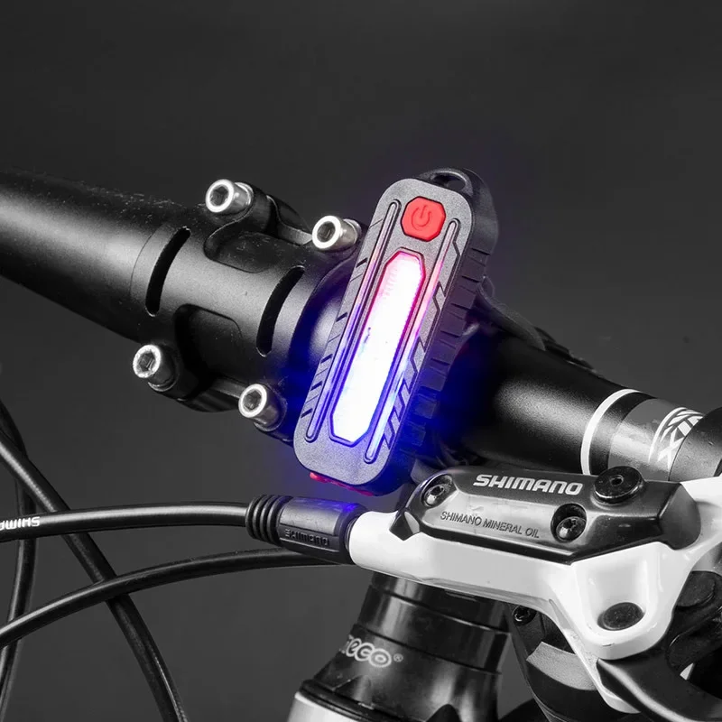 Mini LED Flashlight USB Rechargeable Bike Light Portable Pocket Flashlight Keychain Lamp Bicycle Taillight Flash Warning Light