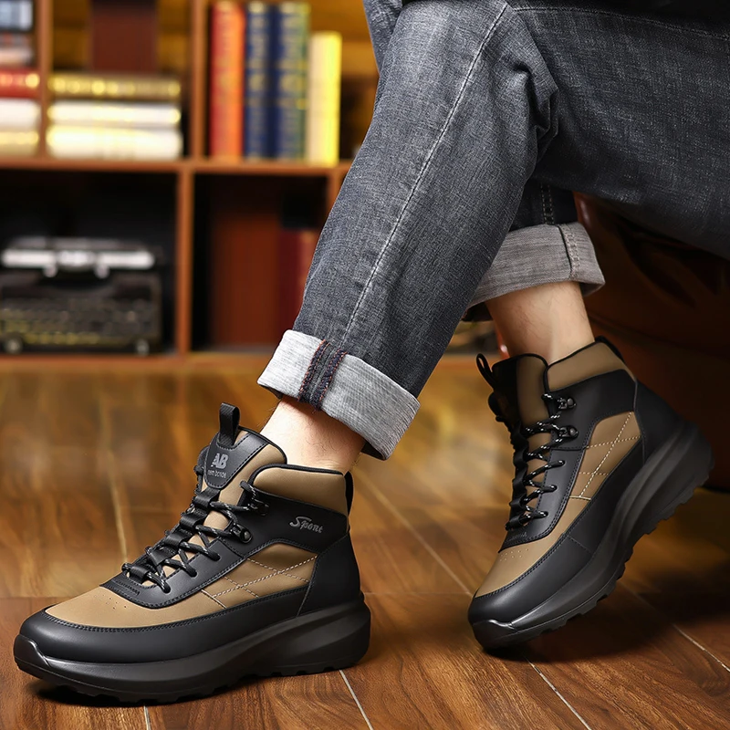 

Мужские уличные кроссовки для походов, увеличивающие рост, нескользящие, дышащие, модные, универсальные, для города и спорта, размеры 38-44