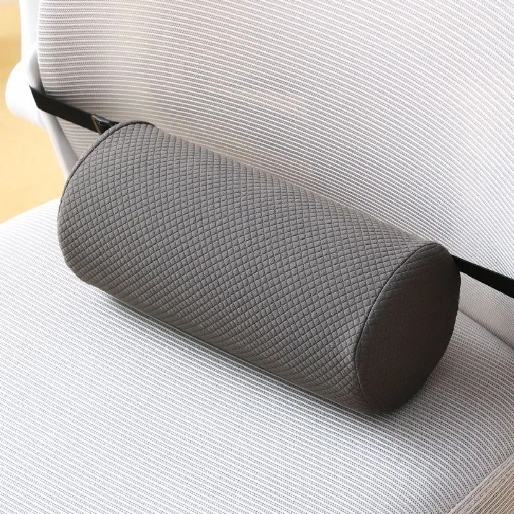 Cylindrical Shape Lumbar Spine Support Pad Soft Roll Lumbar Support Pillow Ergonomic Design Foam Seat Back Cushion School Seat