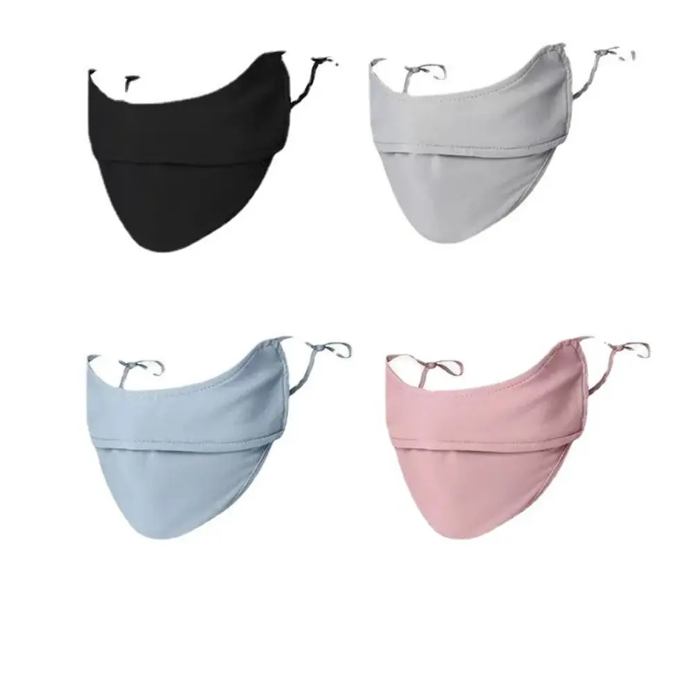 UV Sun Protection Face Mask Fashion Adjustable Ice Silk Sports Mask Breathable Face Scarf Women