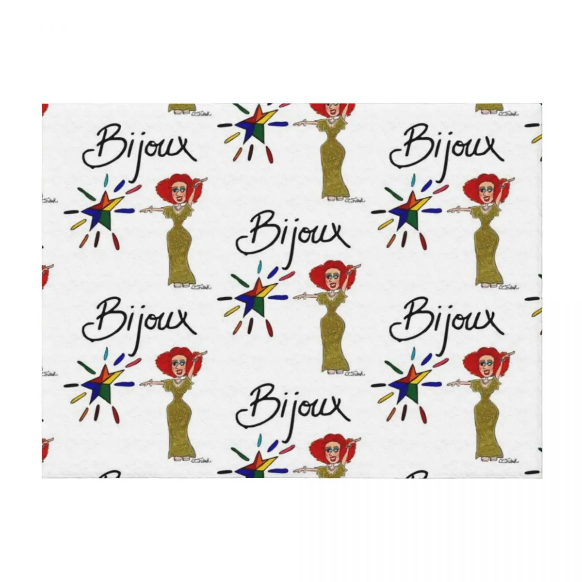 

CC Trubiak's Bijoux in Gold Throw Blanket Soft Hairy Multi-Purpose Blankets