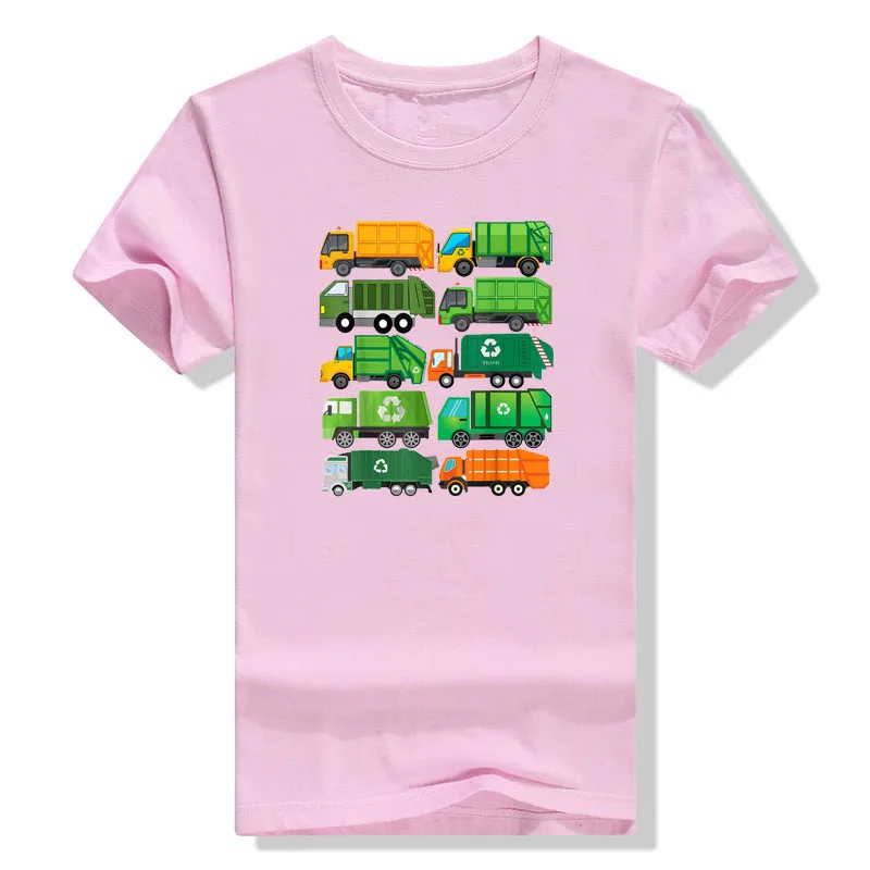 Garbage Truck Recycling Day Trash Waste Separation Birthday T-Shirt Aesthetic Clothes Graphic Tee Tops for Kids Adults Gifts