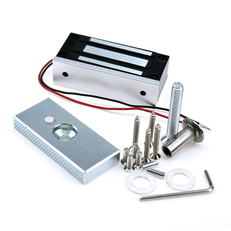 

Мини-электромагнитный замок 12–24 В, 60 кг: совместим со стеклянными дверями для офиса, торговым центром и металлическими/деревянными дверями сообщества.