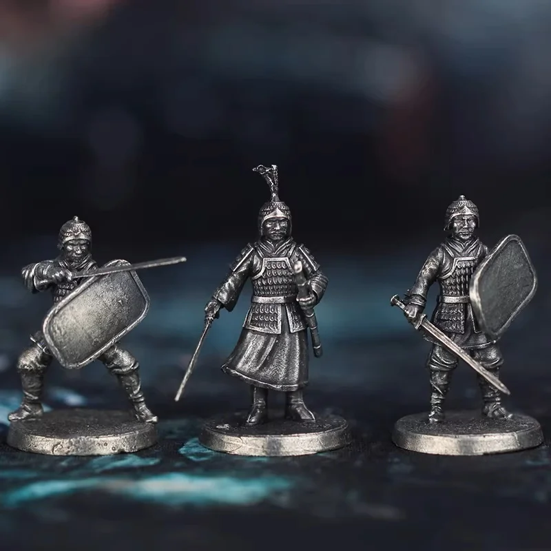 

Metal Cupronickel Han Army Ancient Soldiers Model Action Figures Ornament Accessories Miniature Figurine Board Game Piece Toys