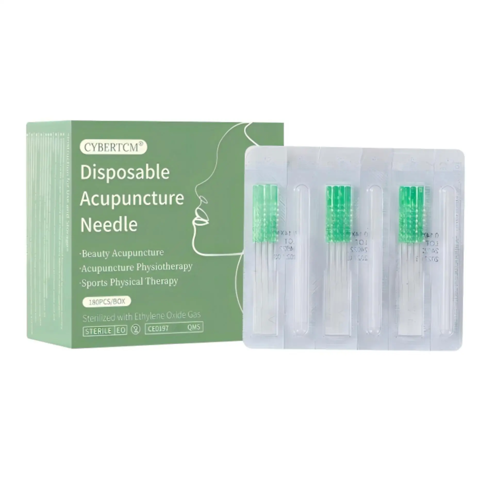 

Disposable sterile plastic handle with tube very fine acupuncture and moxibustion needle for fine lines