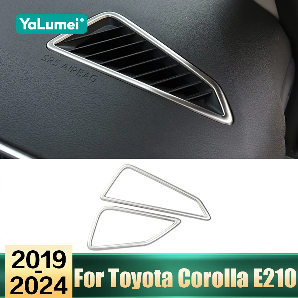 Für Toyota Corolla E210 Hybrid 2019 2020 2021 2022 2023 2024 Edelstahl Auto Dashboard Seite Klimaanlage Outlet Vent abdeckung
