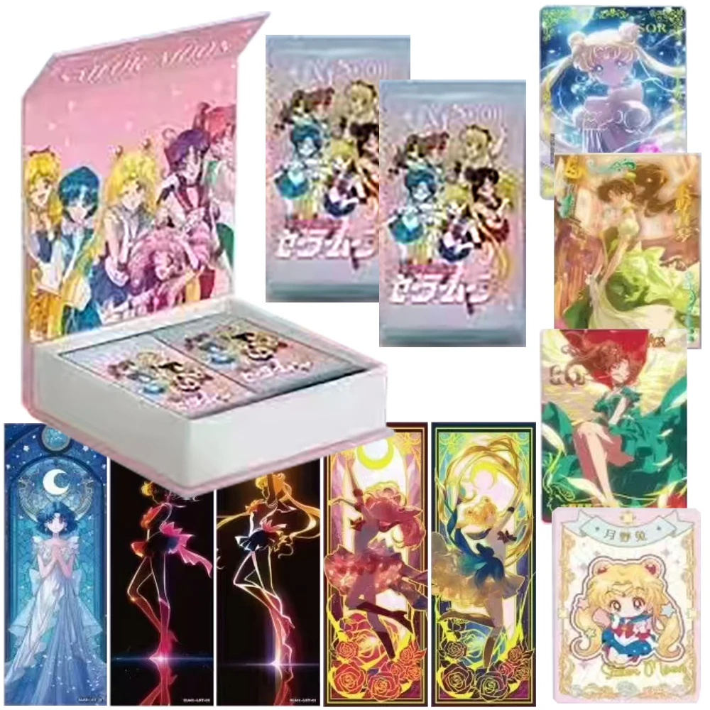 Sailor Moon Collection Card Magical Girl Anime Shining Gem Theme Card Fans' Favorite Protagonist Creative Peripheral Toy Gifts