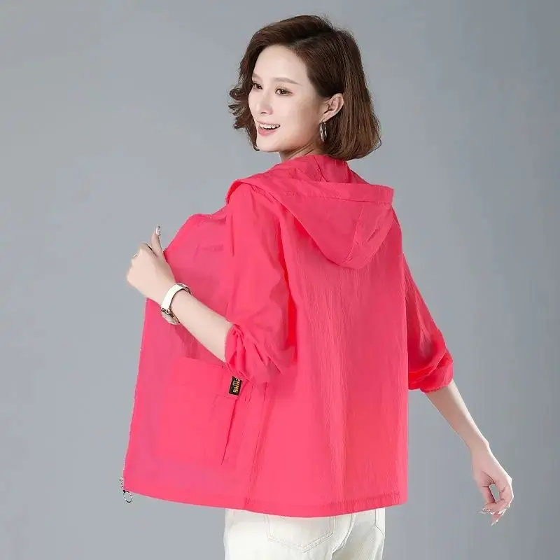 Camping Waterproof Sun Protection Clothes Thin Lightweight Breathable Bicycle Jacket Women Quick Dry Sport Coat Windbreaker Wh2