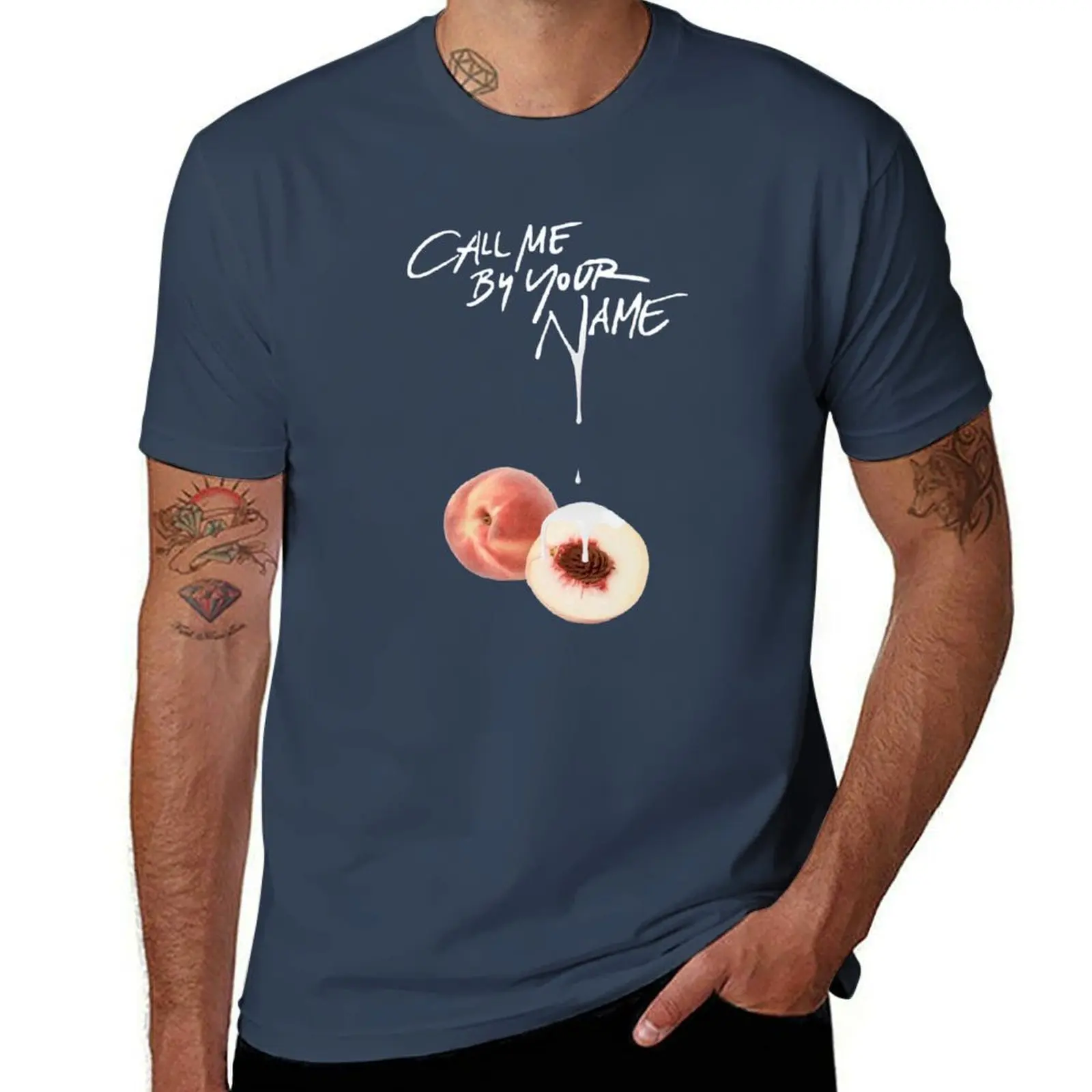 

Call Me By Your Name - Dripping Peach T-Shirt anime t shirts for man cotton t shirt pack T-Shirt