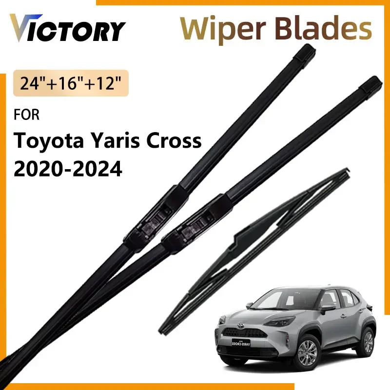 3x Front Rear Wiper Blades For Toyota Yaris Cross XP210 2024-2020 2021 2022 2023 Accessories Windshield Windscreen Window Brush