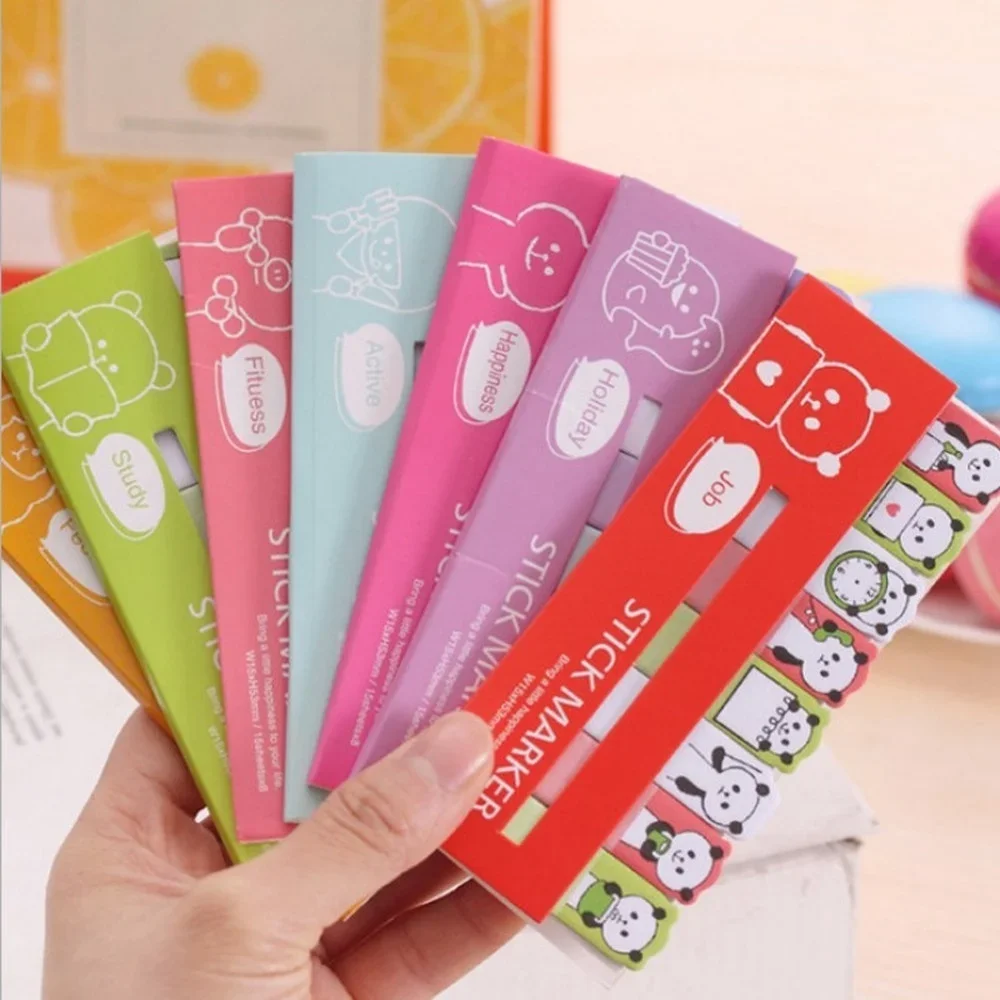 1pcs Stationery Sticky Notes Mini Animals Memo Pad 7 Rowing Note Paper Stickers