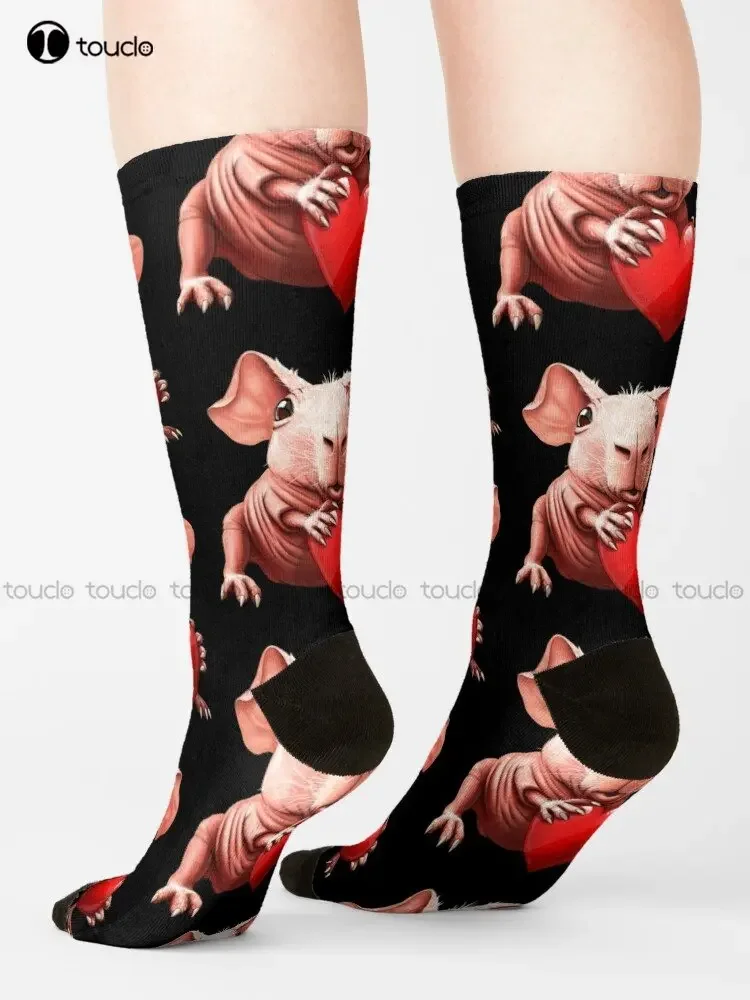 Guinea Pig Skinny Pig Herzchen Socks Football Socks Personalized Custom Unisex Adult Teen Youth Socks Street Skateboard Socks