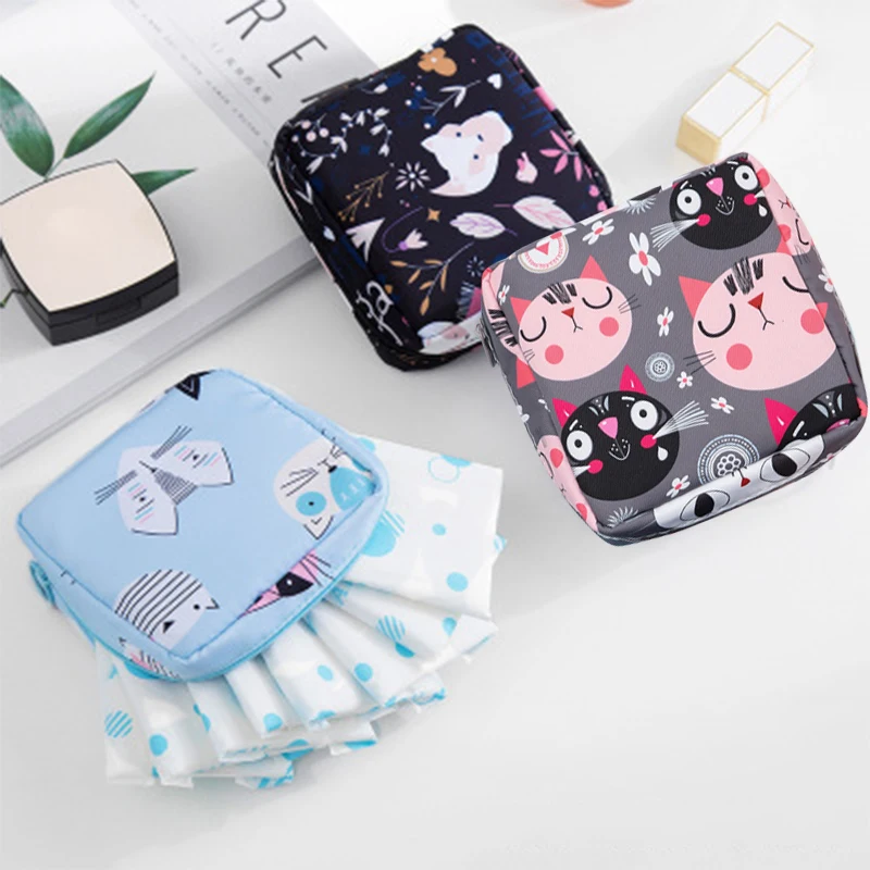 

Fashion Women's Small Cosmetic Bag Travel Mini Sanitary Napkin Storage Bag Coin Money Card Lipstick Storage Bag Wallet Bag