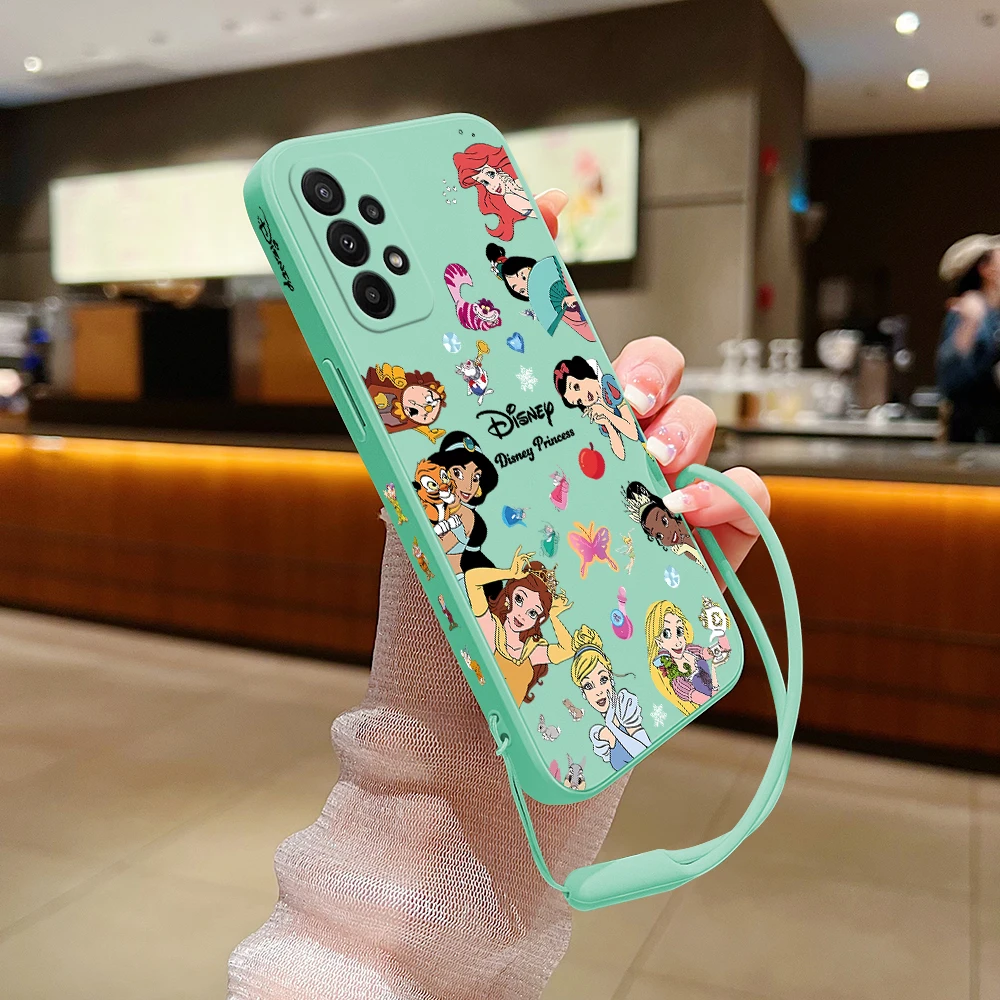 Etui Disney Princess Dwarfs do Huawei P50 P40 P30 P20 Nova 9 9SE 8 8i Mate 40 30 20 Pro Lite P Smart 2021 Pokrowiec z paskiem na rękę