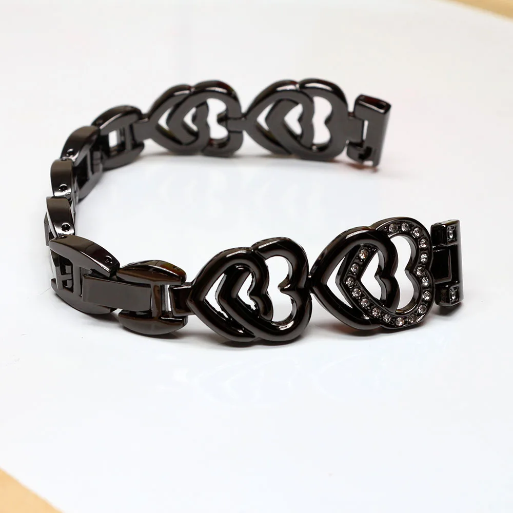 Mi Band 8 Bracelet for Women Metal Strap Replacement for Xiaomi Mi Band 4/5/6/7 Wristband Slim Luxury Jewelry Watchband Bling image 4