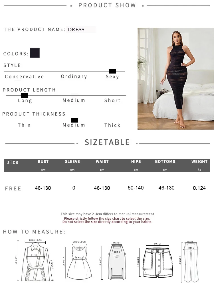 Women's Sexy Half High Collor Sleeveless Bodycon Dress Blcak Sheer Striped Mesh Midi Dress Stretchy Evening Party Dress