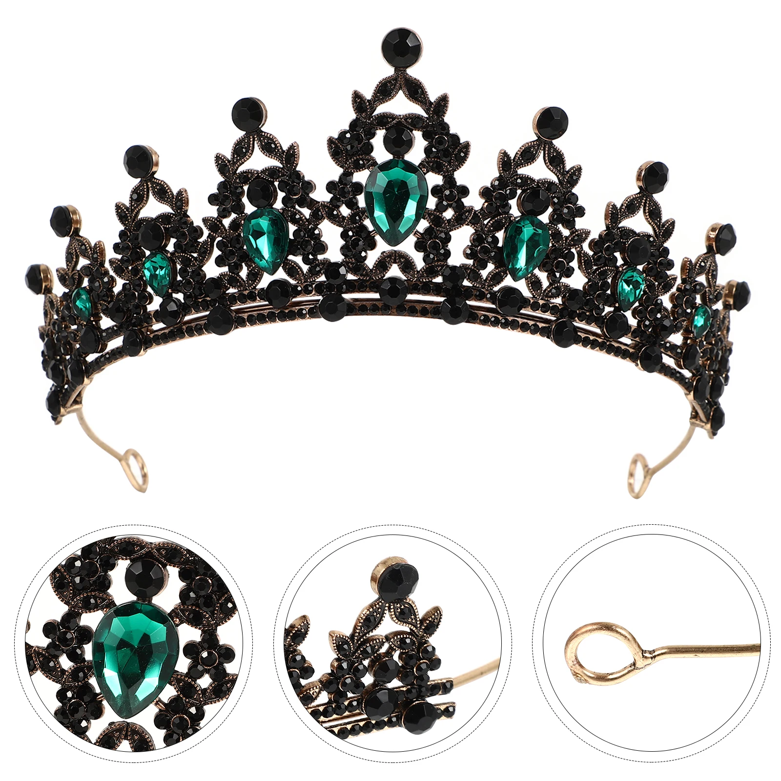 

Rhinestone Crown Headband Hair Jewels Bridal Accessories for Women Alloy Wedding Tiaras Crowns Girls Queen Miss