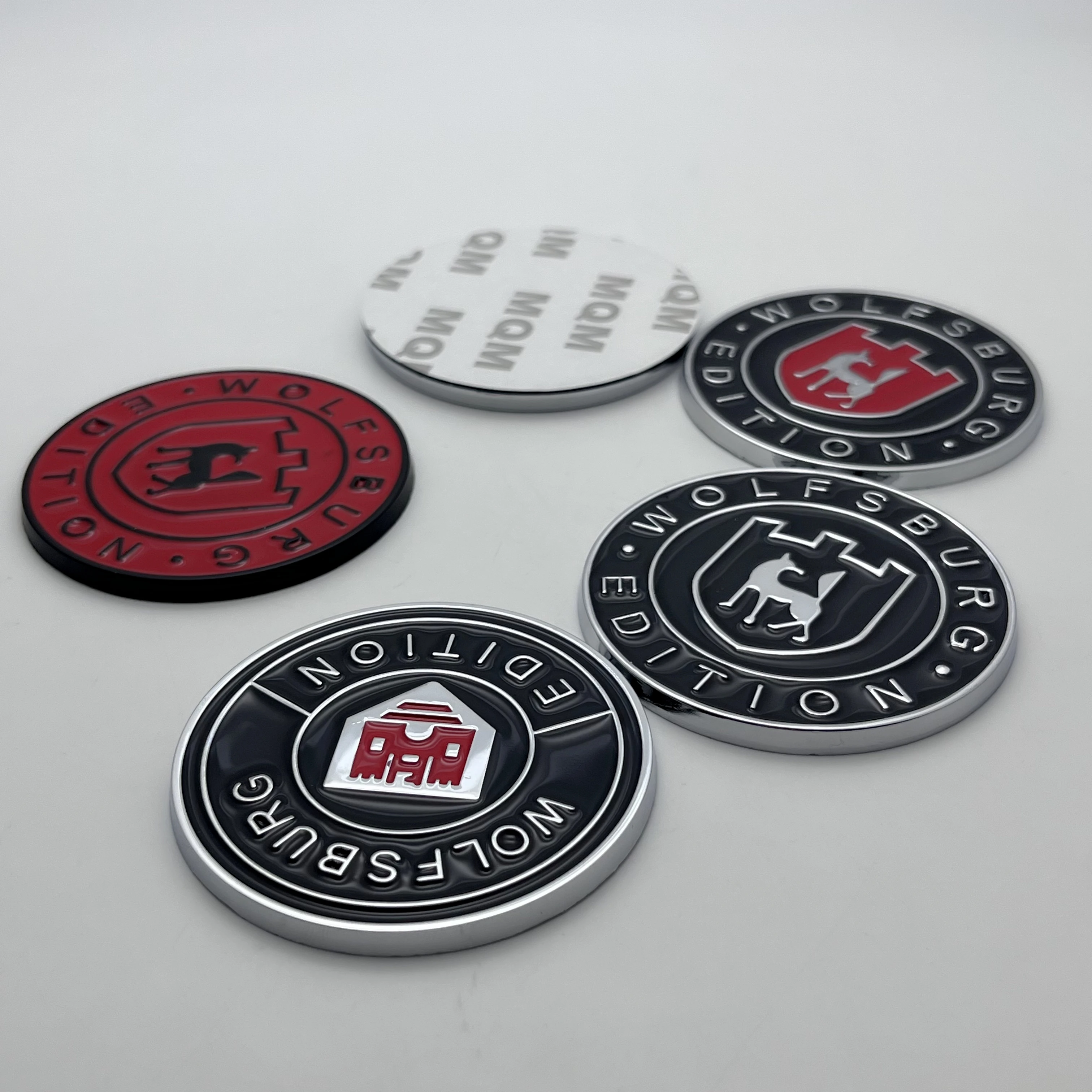 

1pcs/Set High-Quality 3D Metal Wolfsburg Edition Logo Car Fender Side Emblem Rear Tail Trunk Badge Sticker Decal Car Accessories