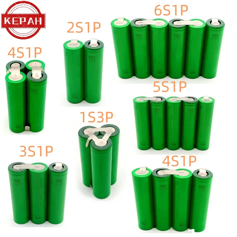 3.7V7.4V12V16.8V21V series connection VTC6 Battery Pack US18650VTC6 3000mah Battery 30A for 18V Screwdriver Battery Customize