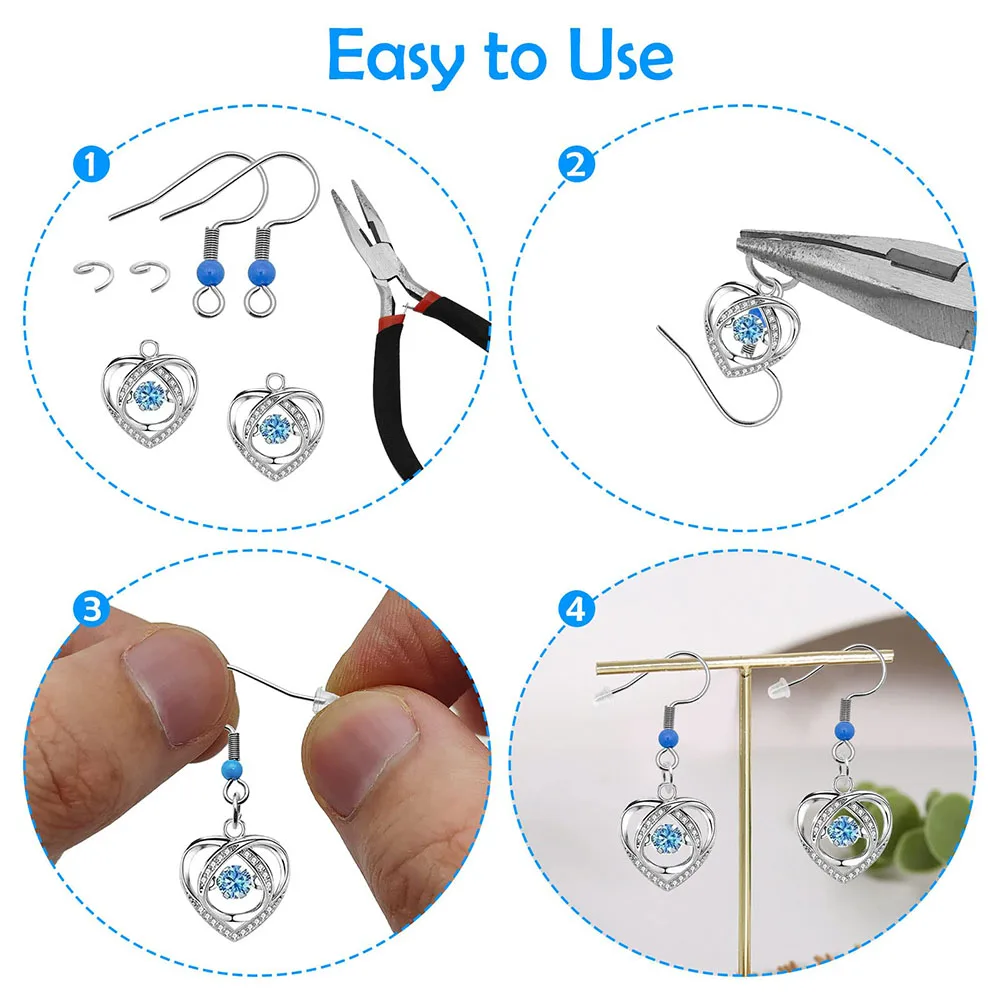 300pcs Earring Hooks for Jewelry Making Stainless Steel Ear Wires Hypoallergenic Fish Hooks Colorful French Earring Hook